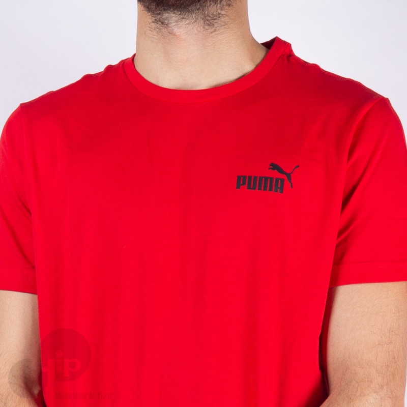 Camiseta Puma Essentials Vermelha