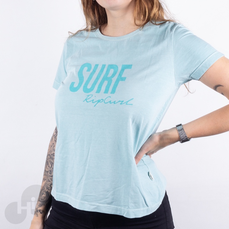 Camiseta Rip Curl Washed Surf Azul Claro