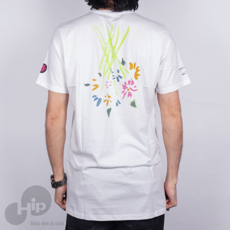 Camiseta Rvca Ar Lottie Flowers Branca