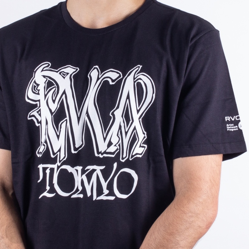 Camiseta Rvca Defer Tokyo Preta