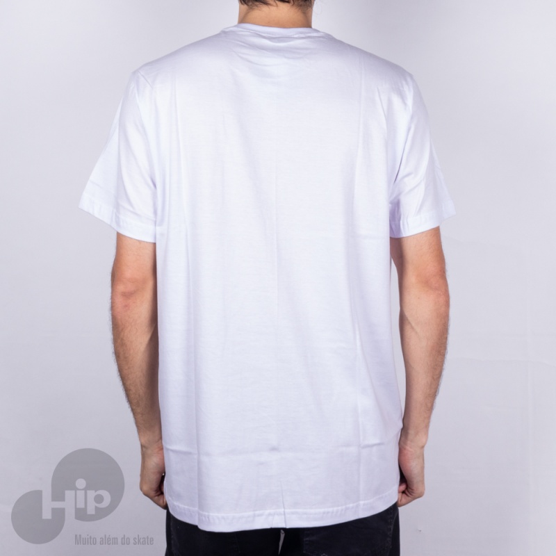 Camiseta Santa Cruz Pocket Simplified Hand Branca