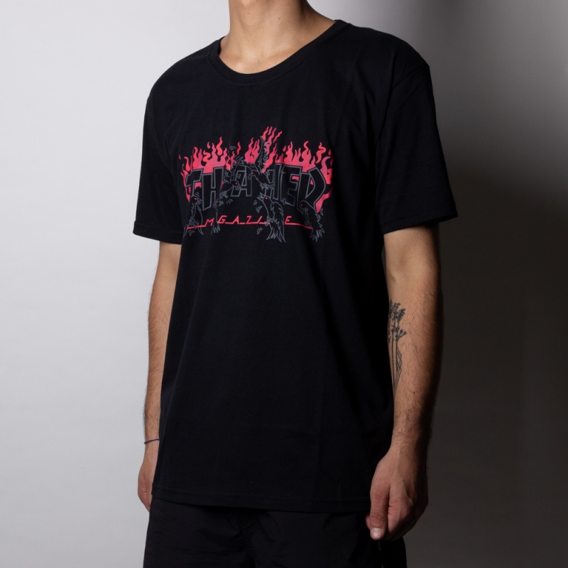 Camiseta Thrasher Crows Preto