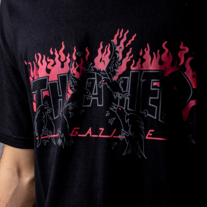 Camiseta Thrasher Crows Preto