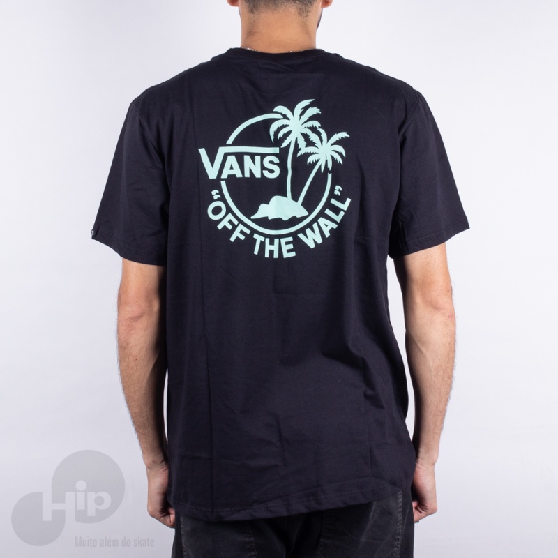 Camiseta Vans Mini Dual Palm Preta