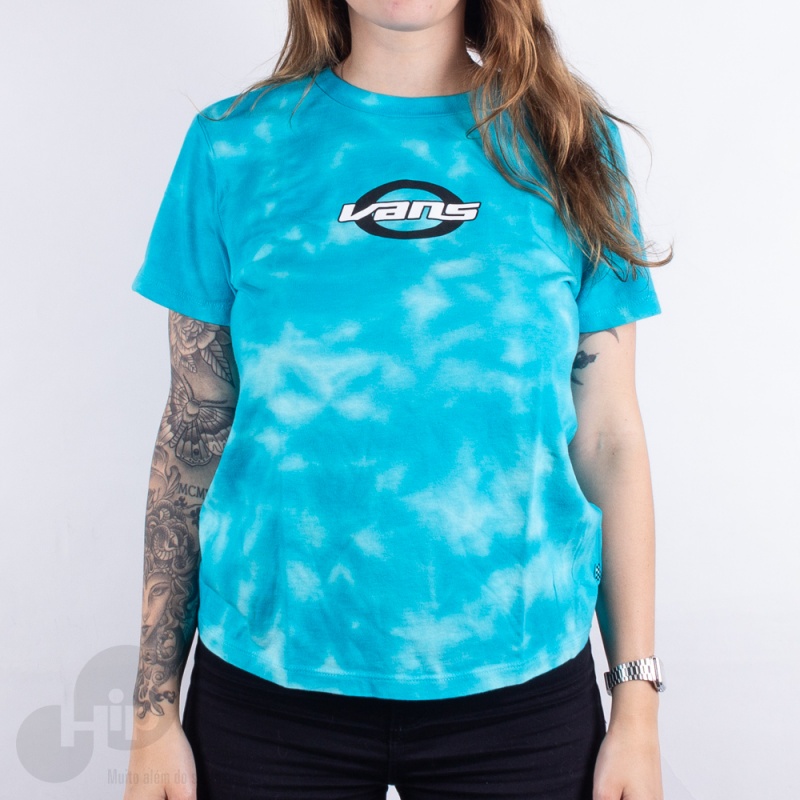 Camiseta Vans Oval Azul Claro