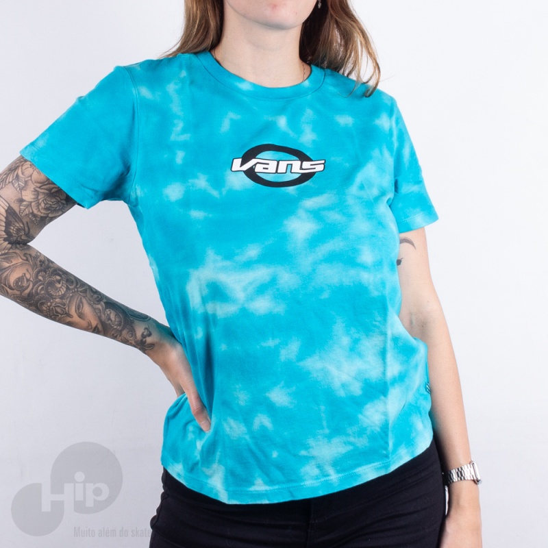 Camiseta Vans Oval Azul Claro