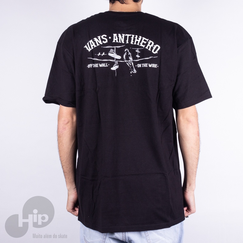 Camiseta Vans X Anti Hero On The Wire Preta
