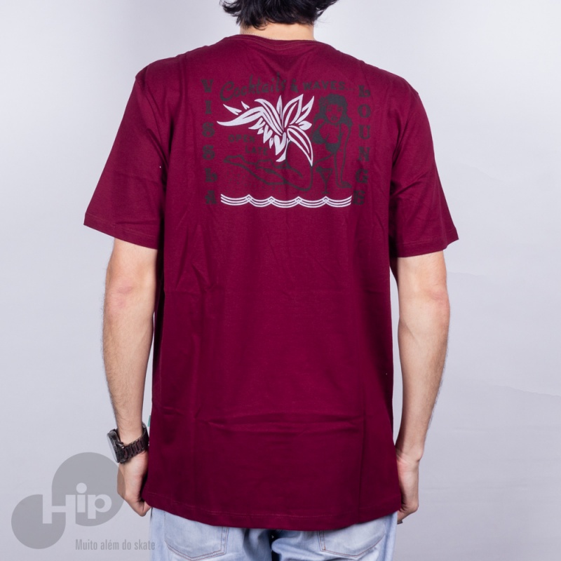 Camiseta Vissla Open Late Vinho