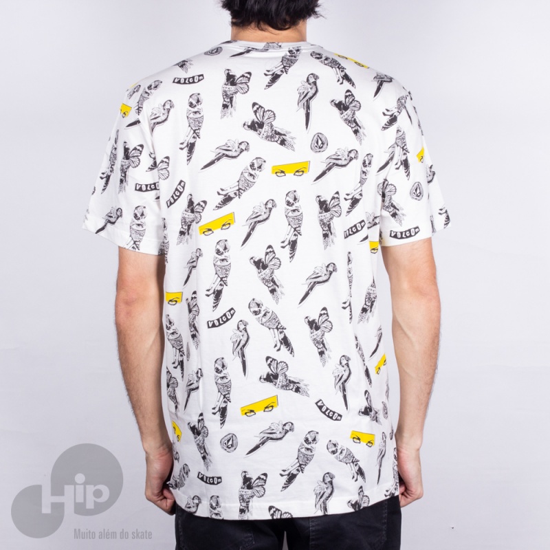 Camiseta Volcom Bird Toss Branca