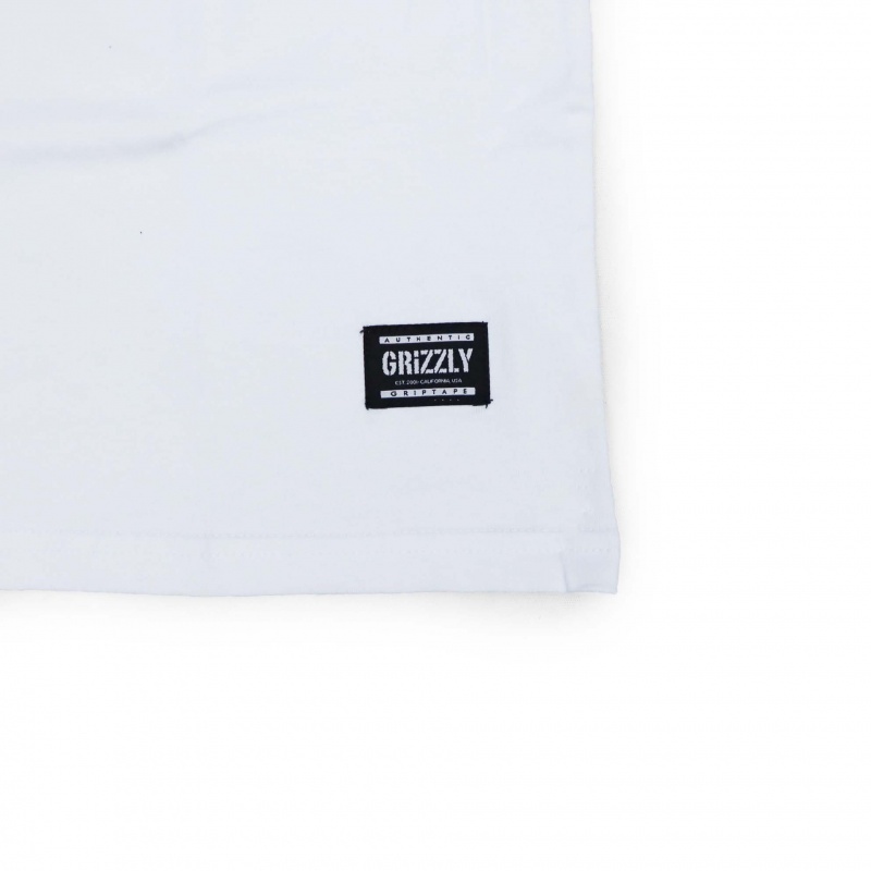 Camiseta Grizzly Cursive Embroidery Branco