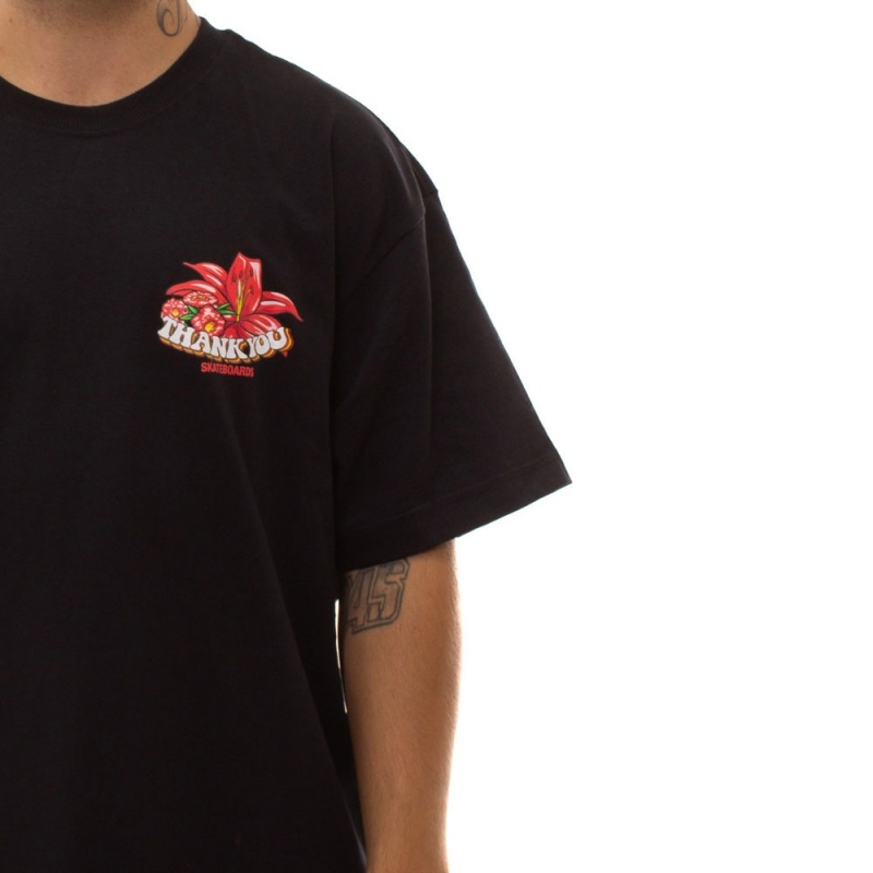 Camiseta Thank You Ty Wildflowers Preto