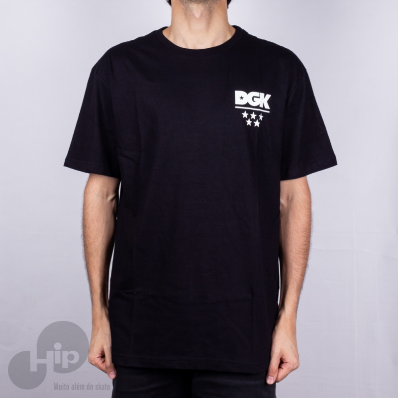 Camisetas Dgk Kit Com 2 All Star Branca/Preta