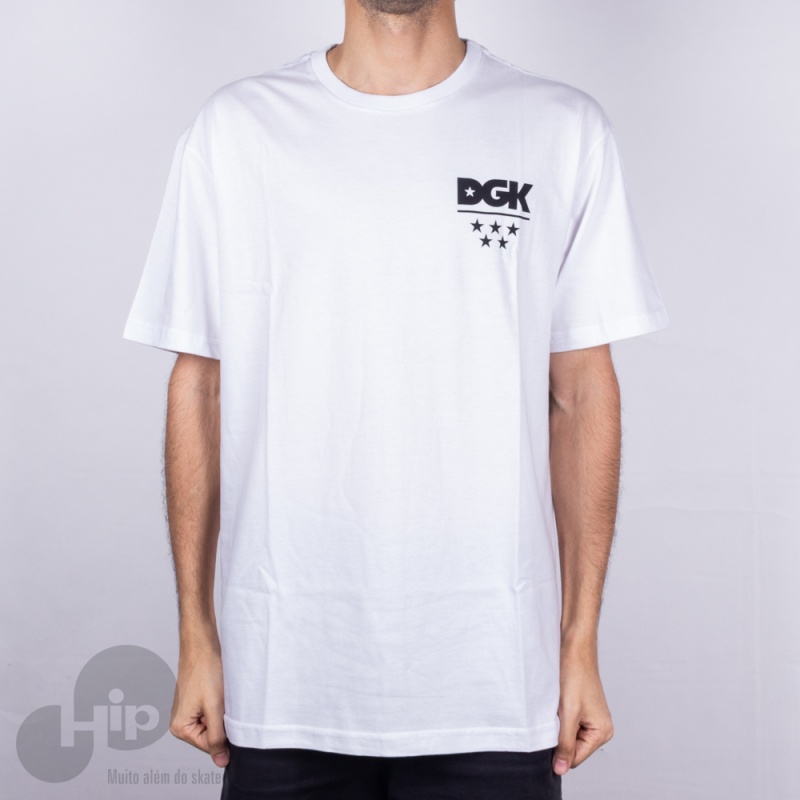 Camisetas Dgk Kit Com 2 All Star Branca/Preta