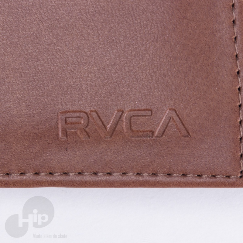 Carteira Rvca Crest Bi Fold Marrom