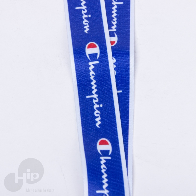 Chaveiro Champion Script Lanyard Azul Claro