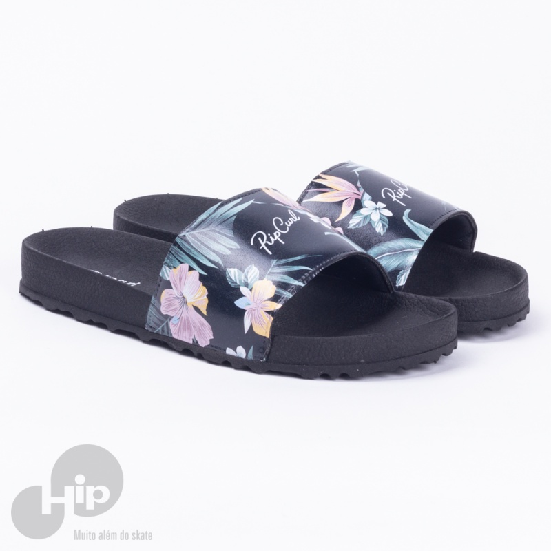 Chinelo Slide Rip Curl Coconut Preto