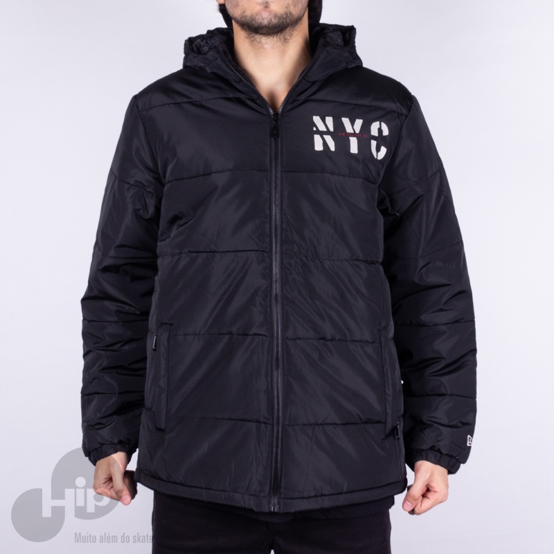 Jaqueta New Era Puffer Cities Nyc Preta