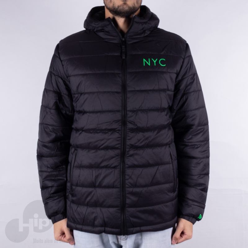 Jaqueta New Era Puffer Nyc Preta