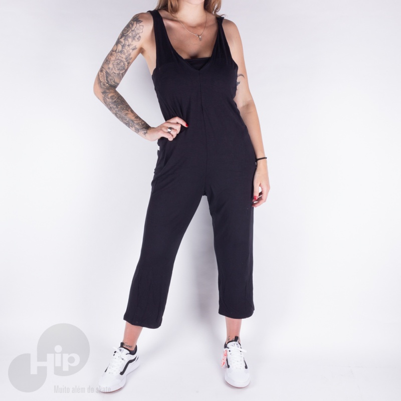 Macaco + Top Riu Kiu Bolso Lateral Preto