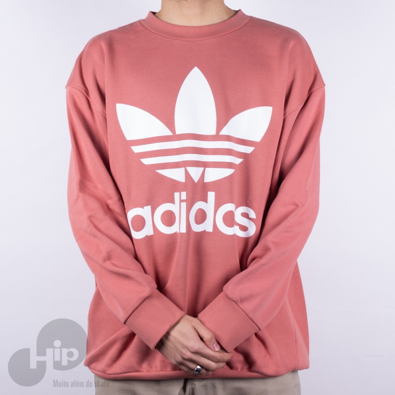 moletom rosa claro adidas