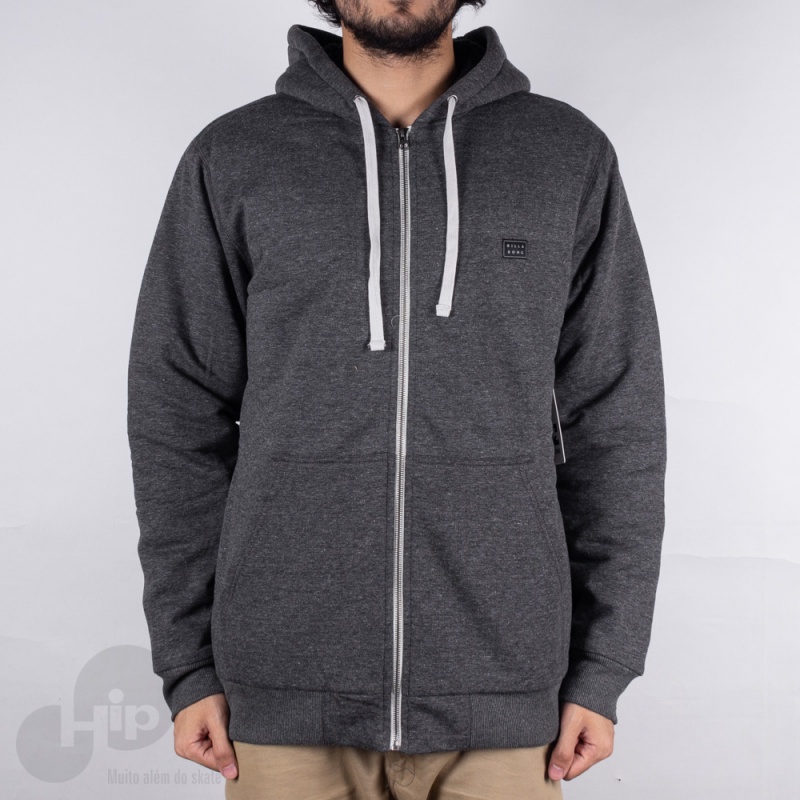 Moletom Billabong All Day Sherpa Cinza Escuro