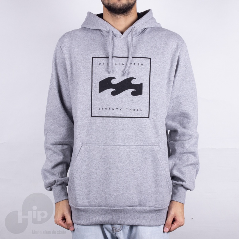 Moletom Billabong Frame Cinza Claro