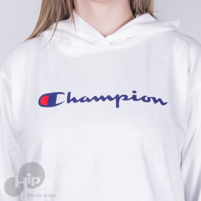 Moletom Champion Logo Script Branco