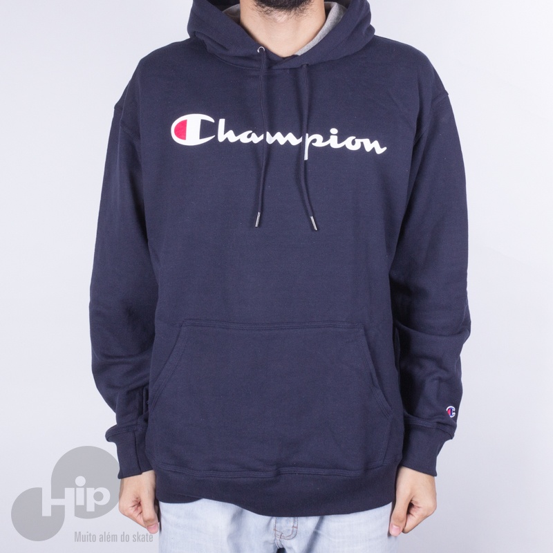 Moletom Champion Logo Y06794 Azul Escuro