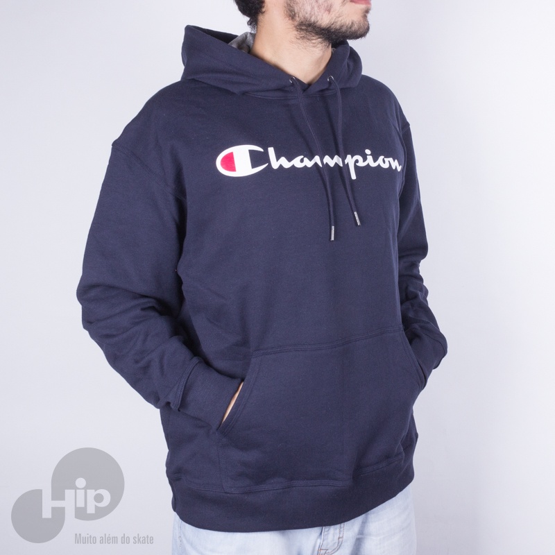 Moletom Champion Logo Y06794 Azul Escuro