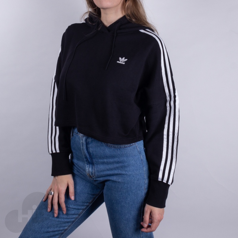 Moletom Cropped Adidas Ed7554 Preto