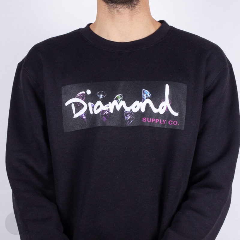 Moletom Diamond Colors Block Logo Preto