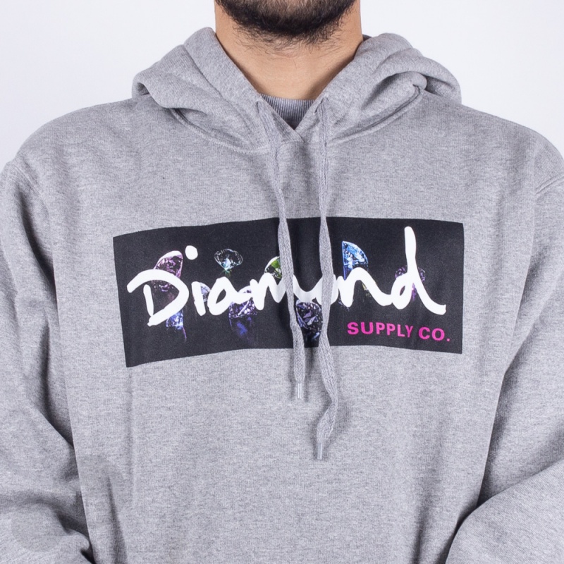 Moletom Diamond Colors Box Logo Cinza Claro