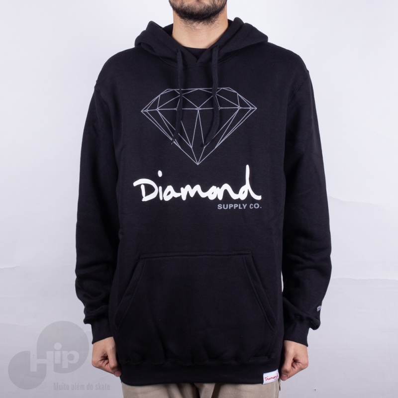 Moletom Diamond Og Sign Preto