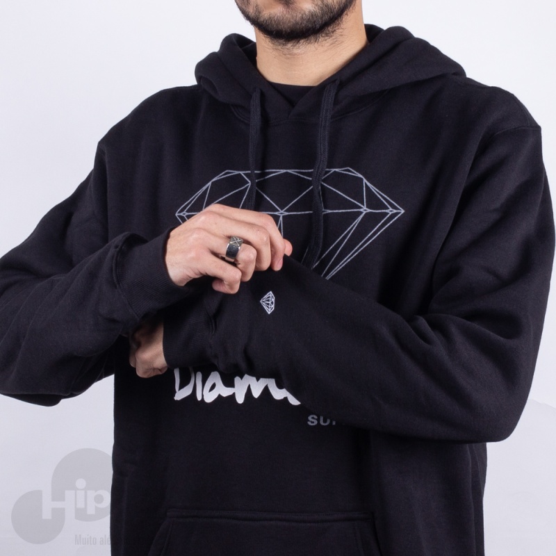 Moletom Diamond Og Sign Preto