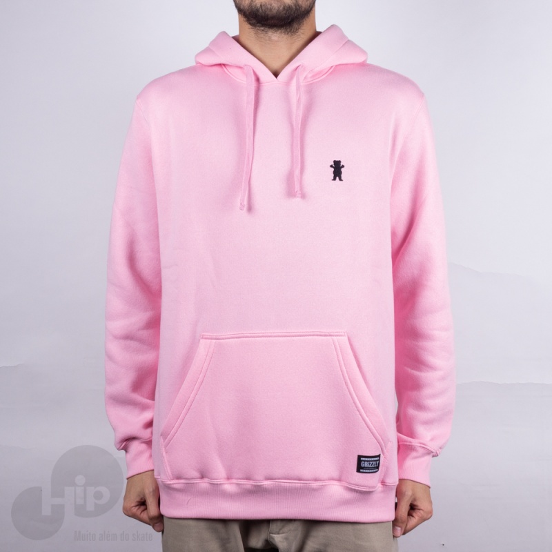 Moletom Grizzly Og Bear Embroidery Rosa