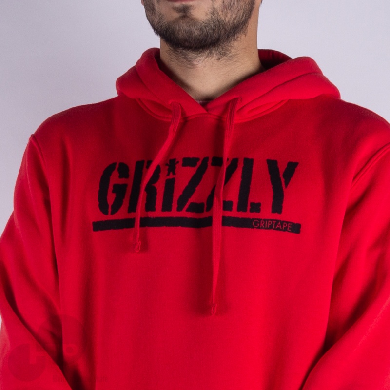 moletom grizzly vermelho