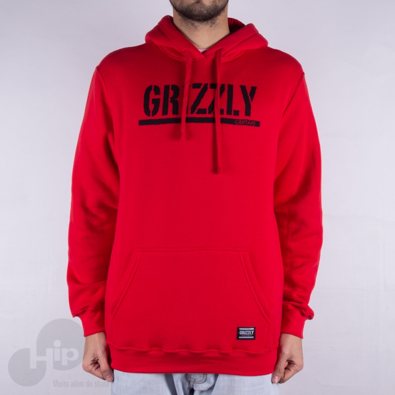 Moletom Grizzly Stamped Vermelho