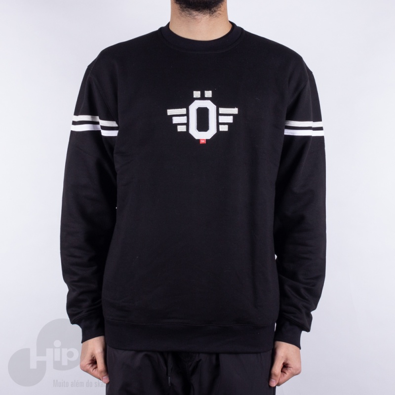 Moletom Ous Crewneck O Preto