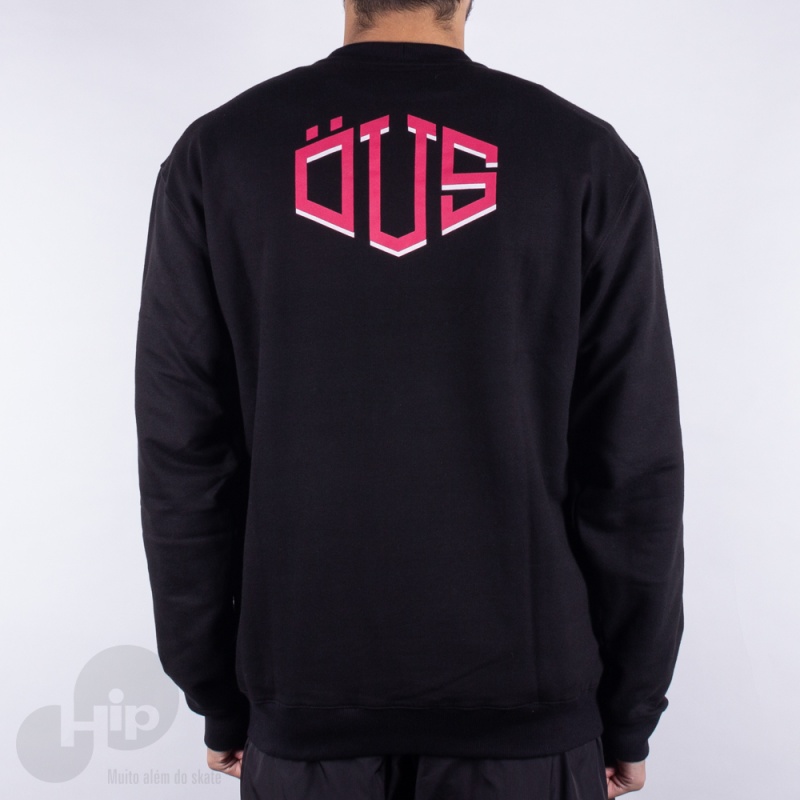 Moletom Ous Crewneck Preto