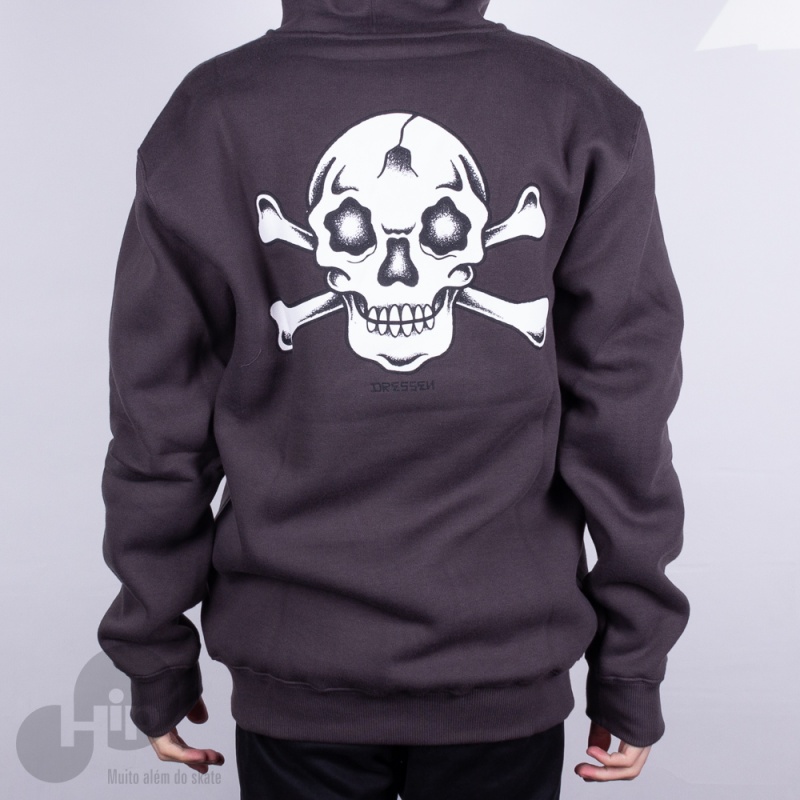 Moletom Santa Cruz Dressen Crossbones Cinza