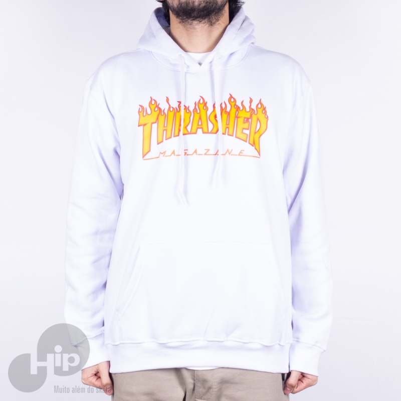 Moletom Thrasher Flame Branco