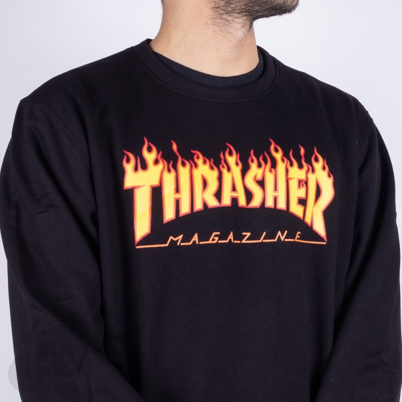 Moletom Thrasher Flame Logo Preto
