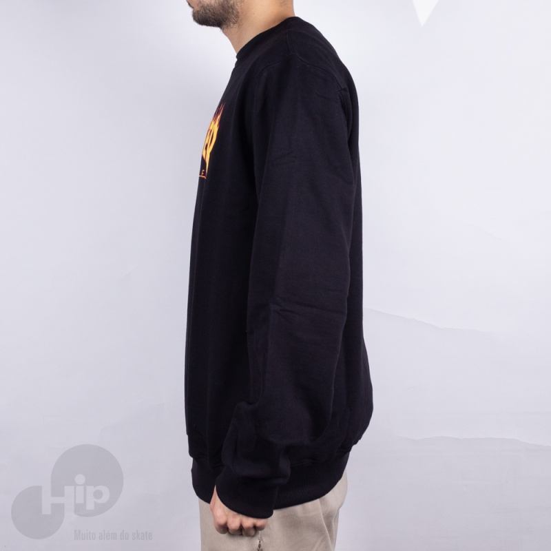 Moletom Thrasher Flame Logo Preto