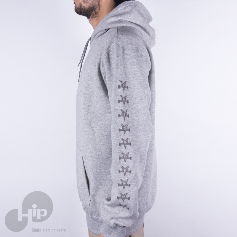 Moletom Thrasher Pentagram Cross Cinza Claro