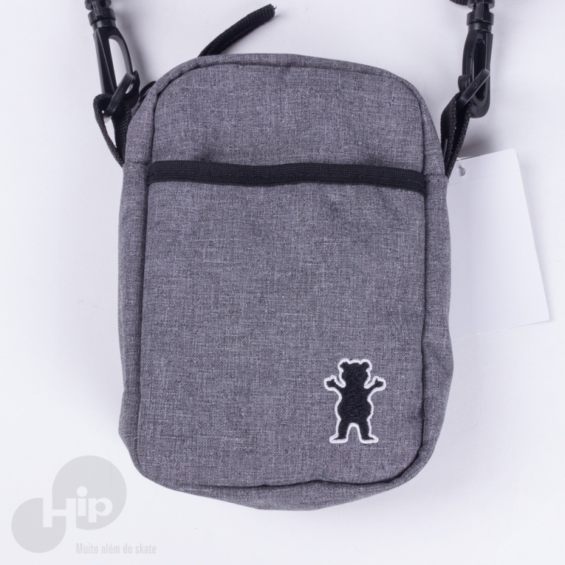 Pochete Grizzly Shoulder Bag Og Bear Cinza Claro