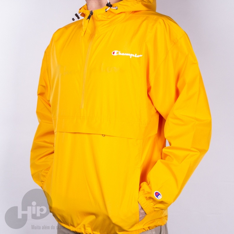 Quebra Vento Champion Anorak Packable Amarela