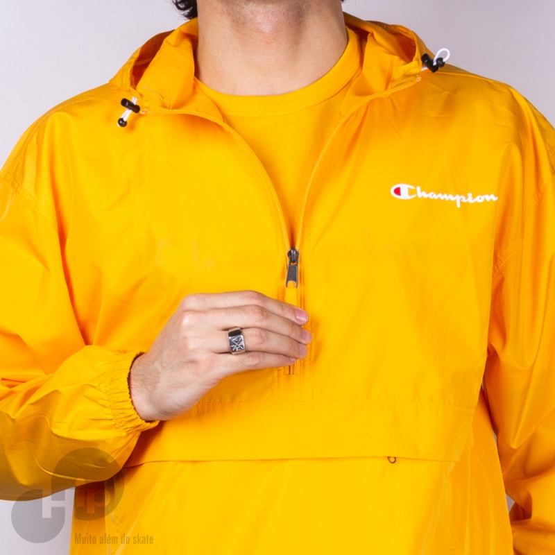 Quebra Vento Champion Anorak Packable Amarela