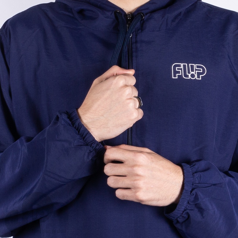 Quebra Vento Flip Anorak Odyssey Azul Escuro