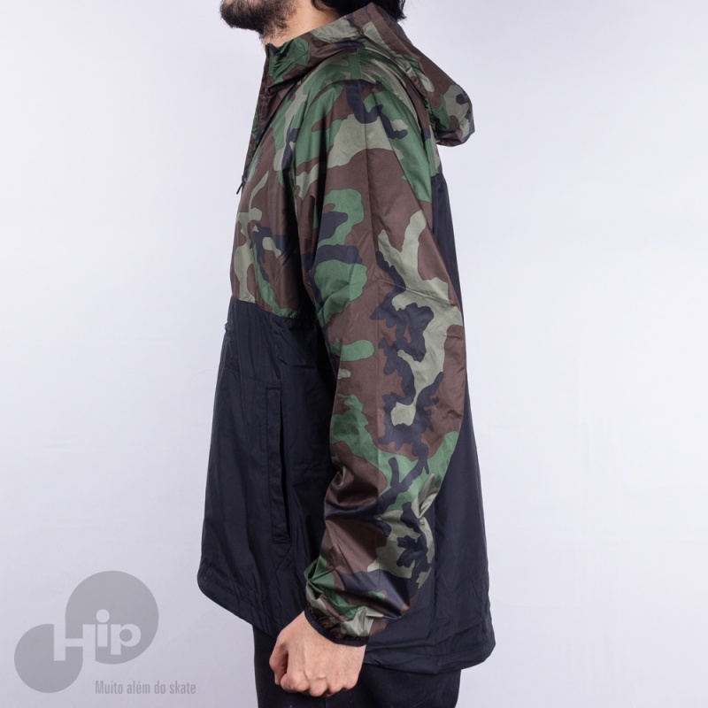 Quebra Vento Nike Bq3455 222 Camuflado Verde Loja HIP