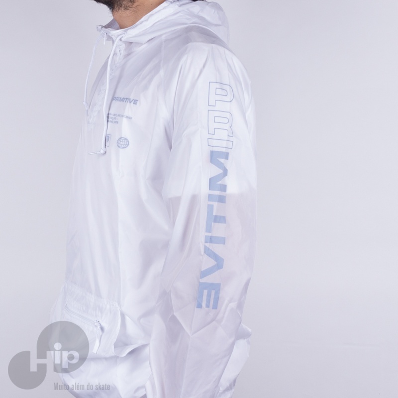 Quebra Vento Primitive Meta Anorak Branco